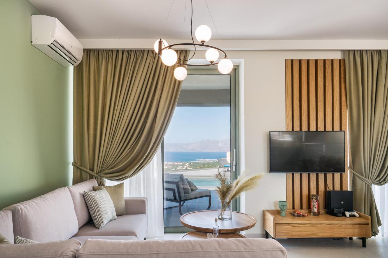 Luxurious Villa Cretan Aura With Private Heated Pool, Jacuzzi And Playroom Agios Ioannis  Eksteriør billede